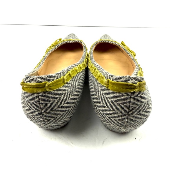 J Crew Shoes 7.5 Tweed Wool Pointed Heels Slip On Herringbone Womens Italy Made - Picture 8 of 9